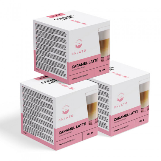 NESCAFÉ® Dolce Gusto® koneisiin sopivat kahvikapselit CHiATO "Caramel Latte", 3 x 16 kpl.