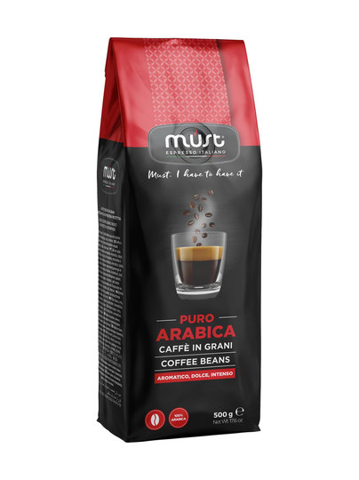 Puro arabica -kahvipavut 500 g