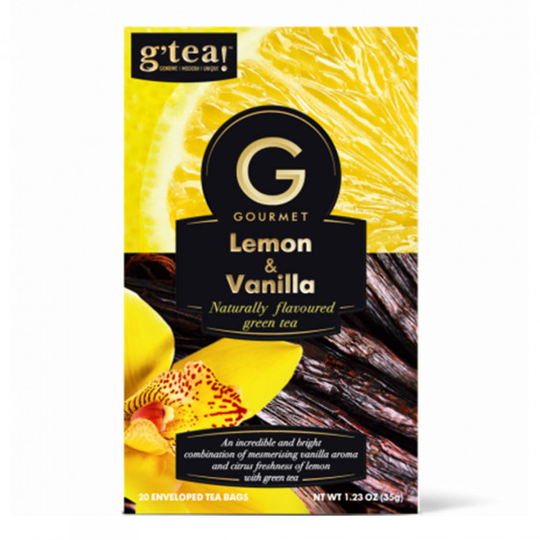Vihreä tee g'tea! "Lemon & Vanilla", 20 kpl.