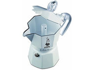 Bialetti 3 kupin Moka Express Glossy White Ceramica espressokeitin