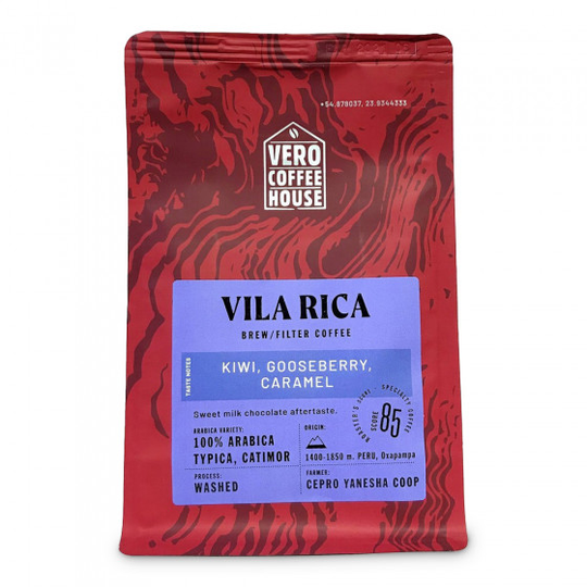 Specialty jauhettu kahvi Vero Coffee House "Peru Vila Rica", 200 g