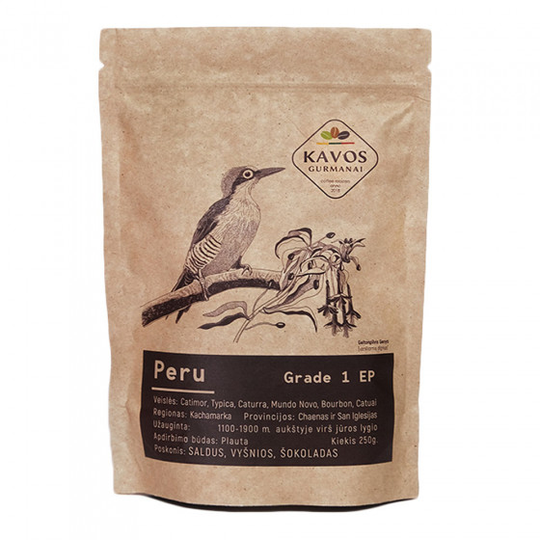 Specialty jauhettu kahvi Kavos Gurmanai "Peru EP1", 250 g