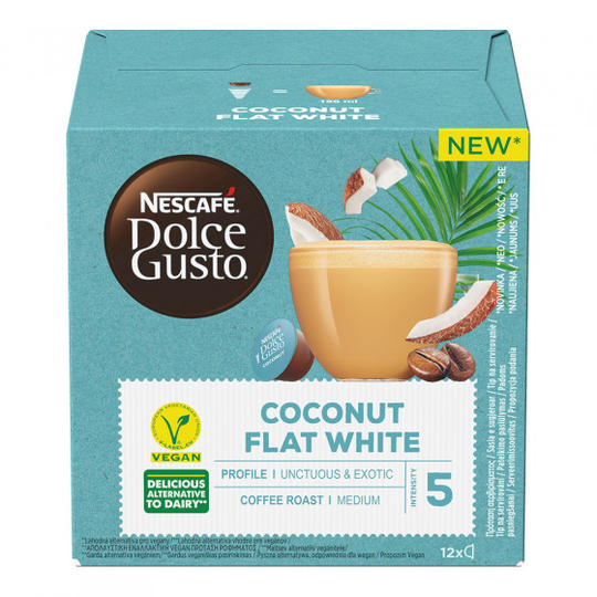 Kahvikapselit NESCAFÉ® Dolce Gusto® "Coconut Flat White", 12 kpl.