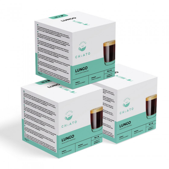 NESCAFÉ® Dolce Gusto® koneisiin sopivat kahvikapselit CHiATO "Lungo", 3 x 16 kpl.