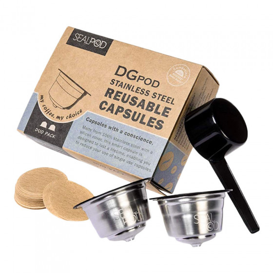 NESCAFÉ® Dolce Gusto® koneisiin sopivat uudelleenkäytettävät kapselit Sealpod "Duo Pack"
